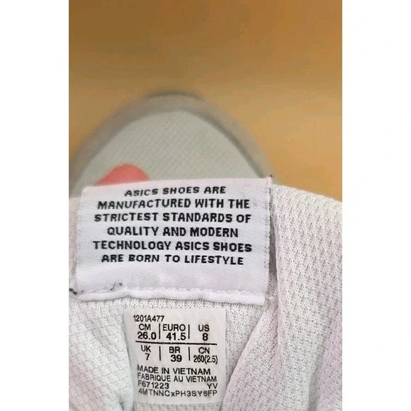 ASICS Lyte Classic SportStyle Sneakers Grey White Casual Shoes Size 8111 - Picture 6 of 9